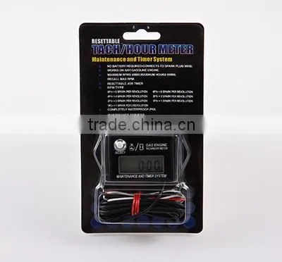 Digital Resettable Waterproof Inductive Tacho Hour Meter Used For Motorcycle,Marine,Boat,Snowmobile,Lawn Mower,Generator,Jet Ski
