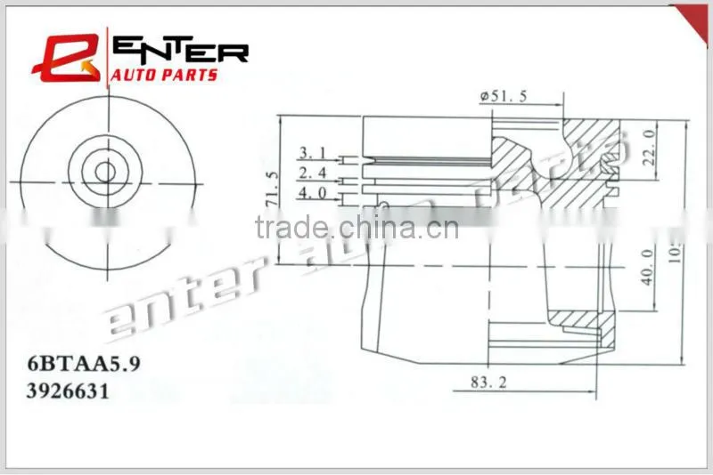 6BTAA 102mm M124 Piston