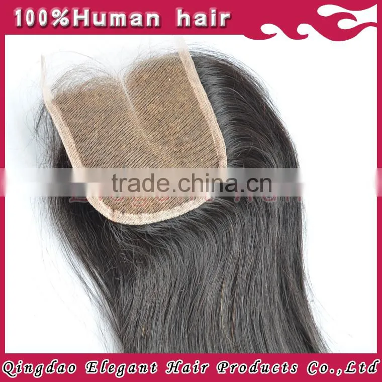 Factory wholesale natural color straight Bleached Knots Malaysia Virgin Hair Lace Closure