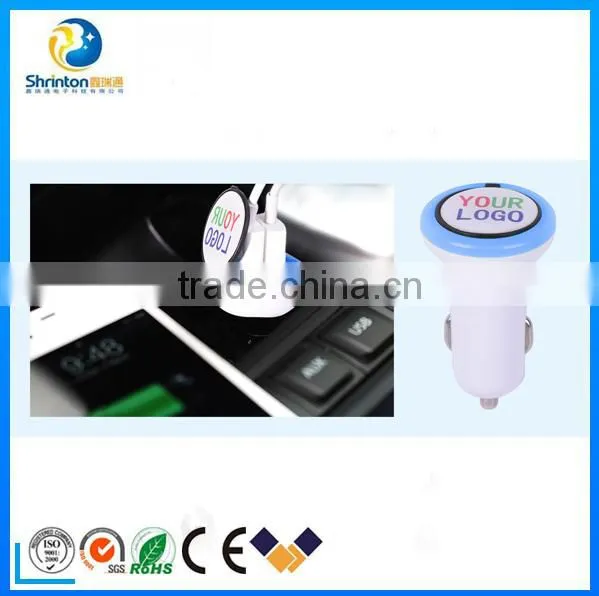 Factory Price Dual custom micro usb car charger adapter with 2 ports 5V 1A & 5V 2.1A