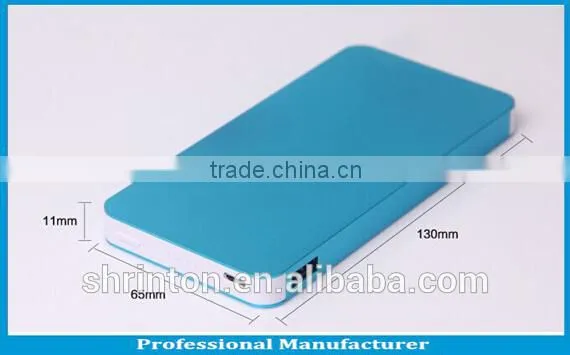 Ultra thin External Power Bank Backup Battery Charger 6000mah