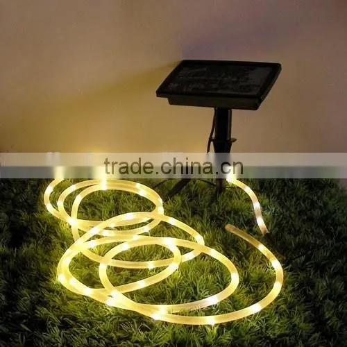 Solar powered LED strings,colorful led rope light