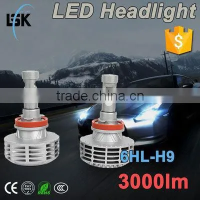 Newest G6 h7 25w 3000lm fanless h7 led headlights super bright all in one h7 led