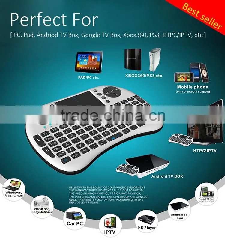 Low cost best seller wireless flexible keyboard & mouse with touch pad