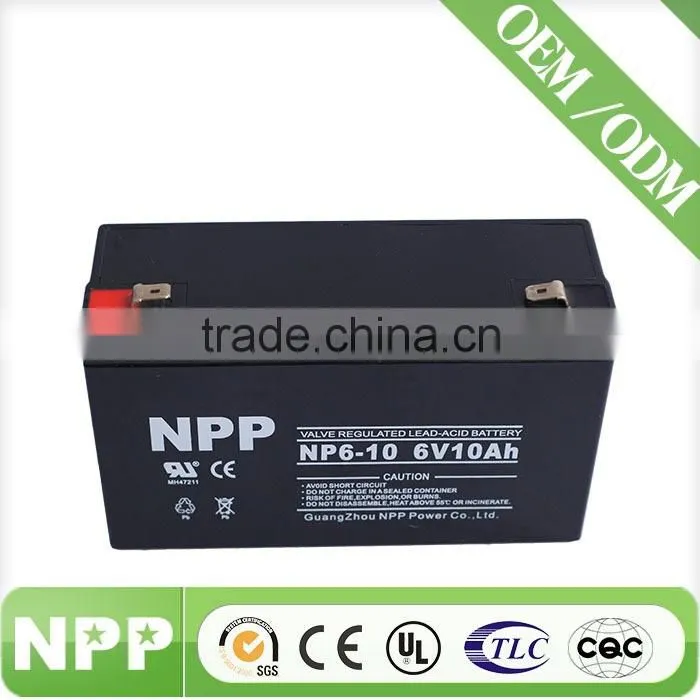 NPP high quality Sealed Lead Acid solar Battery with 6v10AH