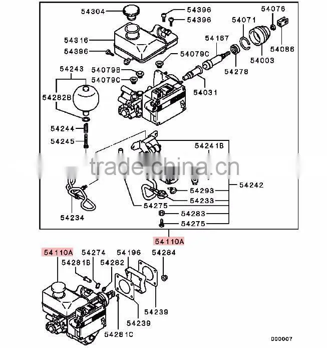 Auto Parts Brake Hydraulic Booster For Mitsubishi Pajero Montero MN116391 MR569728
