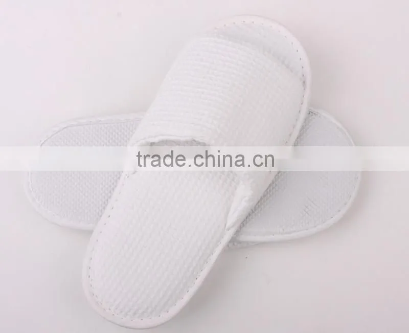 2015 personalized open toe waffle pure color slippers for hotel