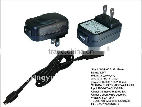 5V,6V,12V,24V CE/GS Switching Supply EN60950/61558/61347