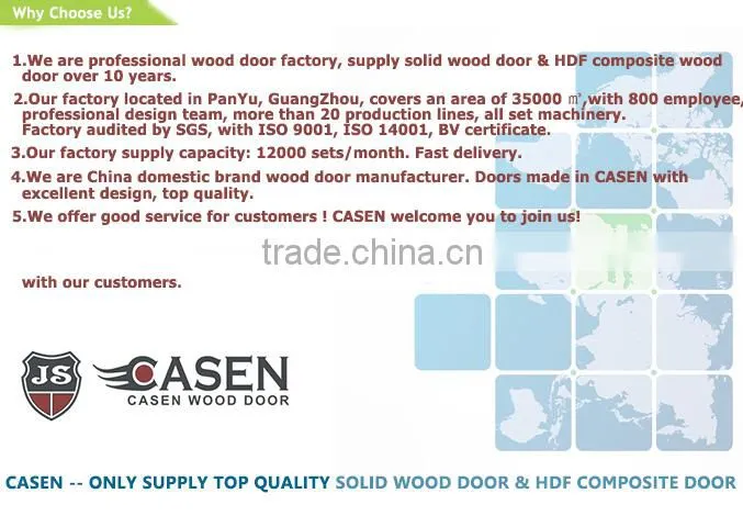 Flower carving wooden glass door new design