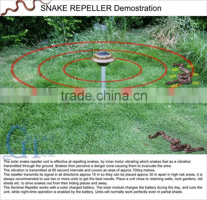 Hot sell solar powered vibration snake trap in pest control GH-318