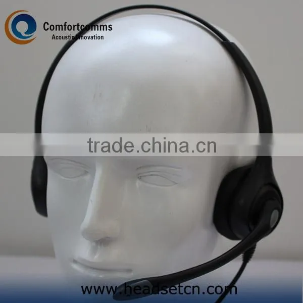 Noise cancelling dual 3.5mm jack call center headset for computer