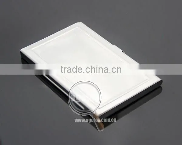 High Quality Pocket Business Card Holder Stainless Steel Plated Silver Concavity Metal Blank Card Case