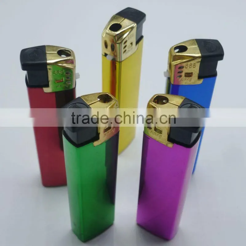 Solid color plating gold safety cap cigarette lighter