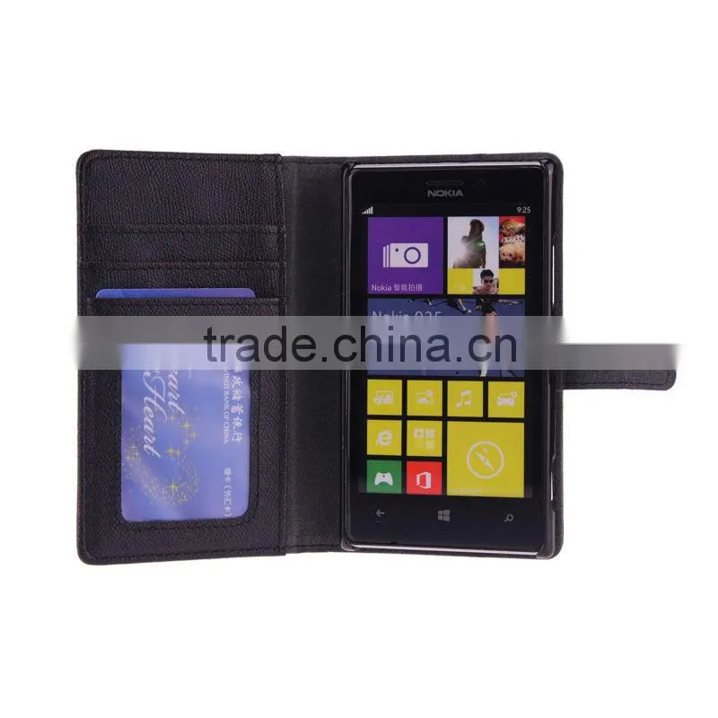 FOR NOKIA LUMIA 925 SYNTHETIC LEATHER STITCH CASE COVER WITH MAGNETIC FLAP CLOSURE