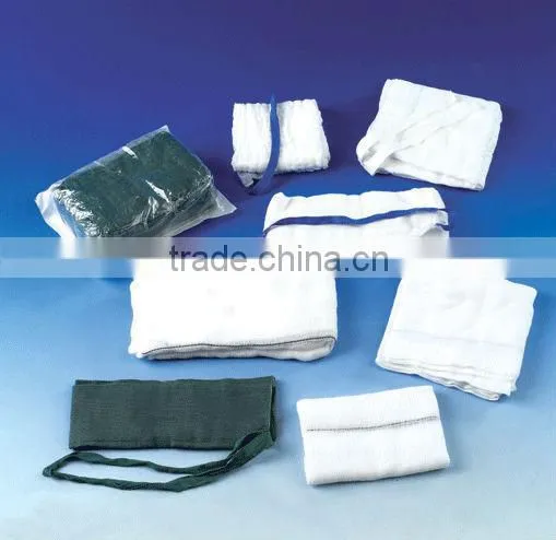 100% Cotton surgical Gauze Lap Pad Sponge with x-ray,blue loop/lap sponge factory/Abdominal swabs pad