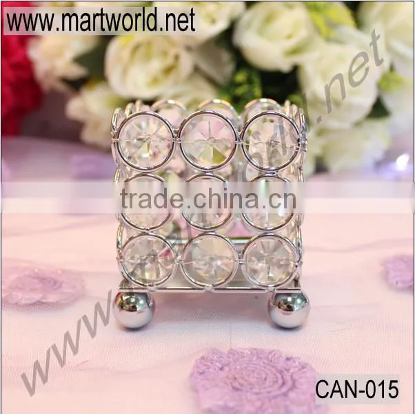 gold and silver crystal ball wedding candle holder ,crystal candle holder for wedding table(CAN-024)