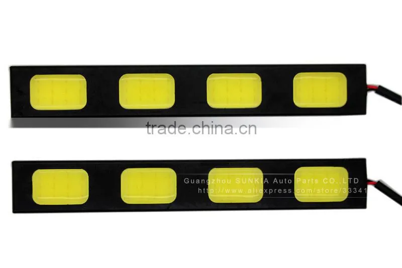 2015 New products 6000k 6500k 4 led cob drl for cars trucks