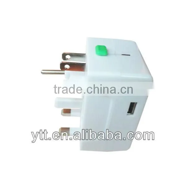 All in one travel adapter with 4 plugs for your trip