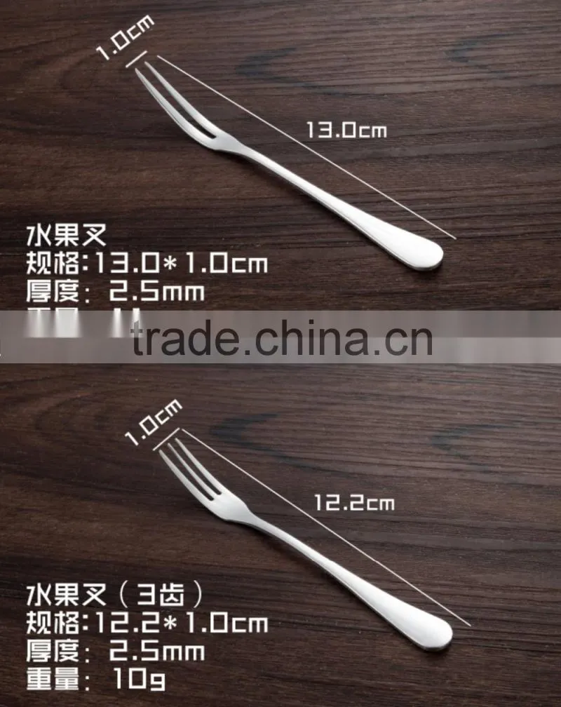 Stainless steel dessert forks with mirror polishing and low price
