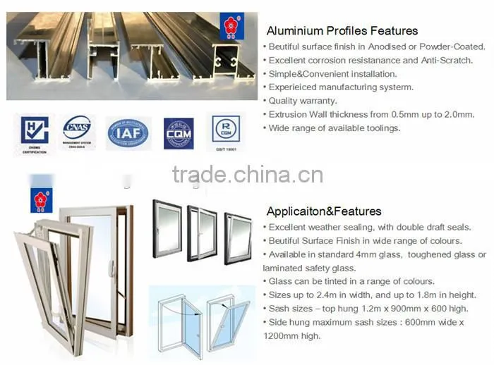Aluminium extrusion profile Aluminum extrusion profile of advertisement with different surface finish