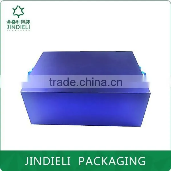 shiny blue cover cosmetics boxes with drawer