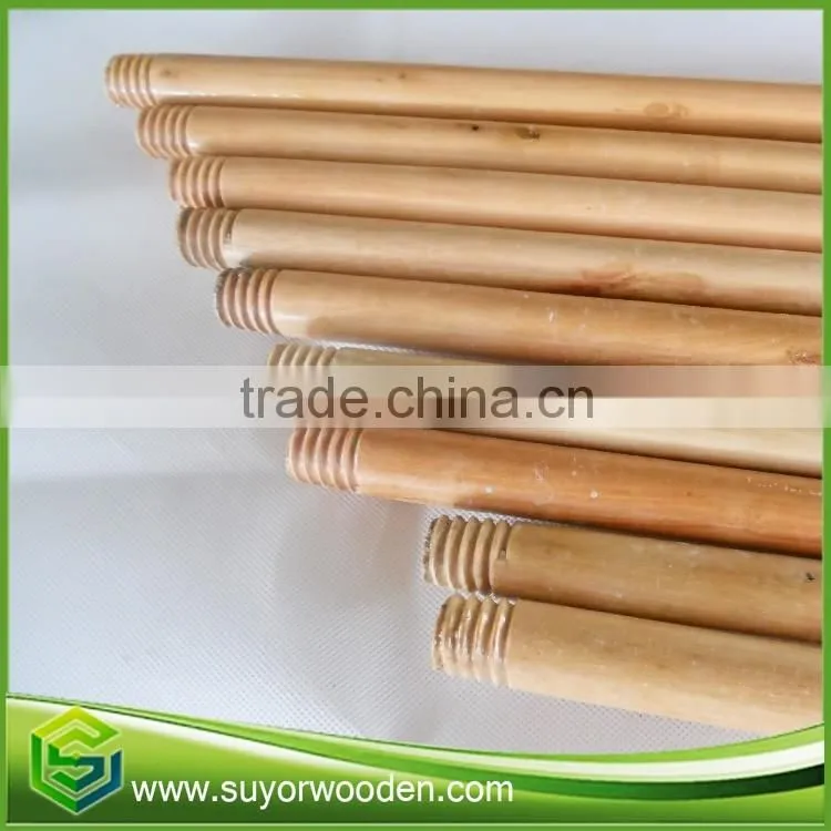 Panit brush broom handle with flat bottom end