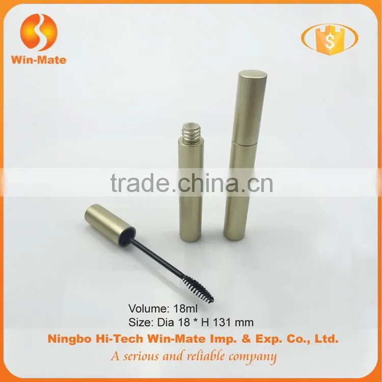 2015 new lady flat 131*18mm gold mascara tube
