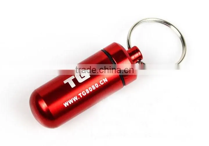 Promotion Custom Logo Aluminium Mini Cash Stash Keychain