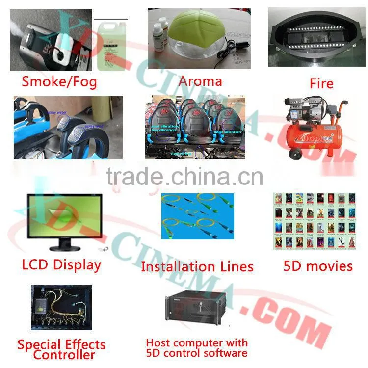 2015 hot product steel material safety motion simulator 5D cinema