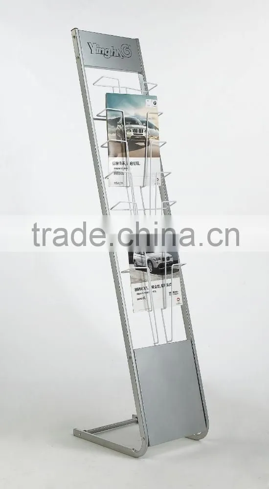 Various type beauty salon magazine rack