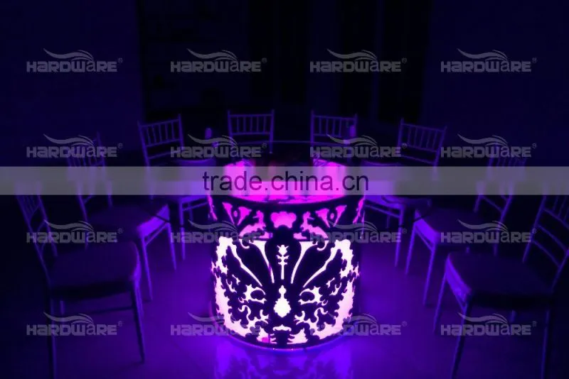 illuminated led light table for dinner banquet table
