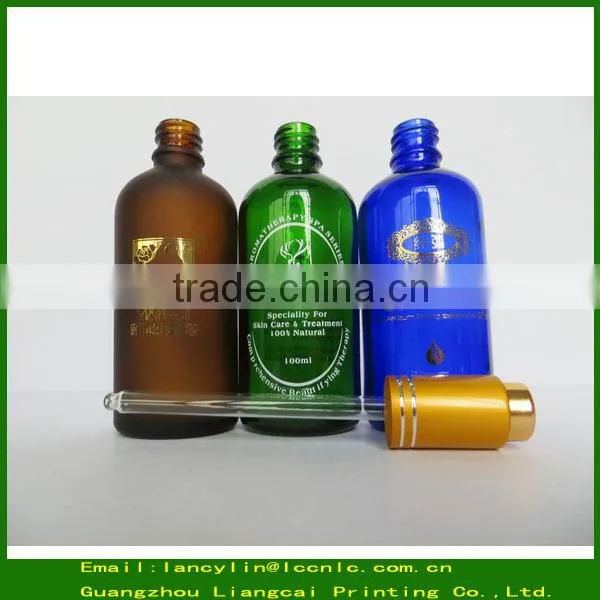 glossy 100ml green glass bottle glass dropper bottles wholesale