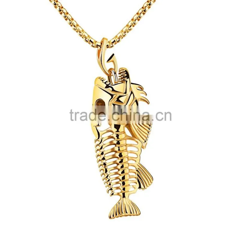 professional stainless steel jewelry making supplies special gift fish design pendant