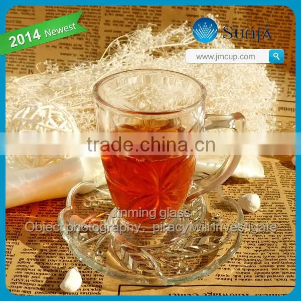 Good quality crystal glass wholesale glass tea set