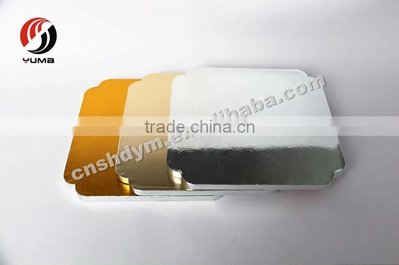 foil embossed corrugated shaped cake drums