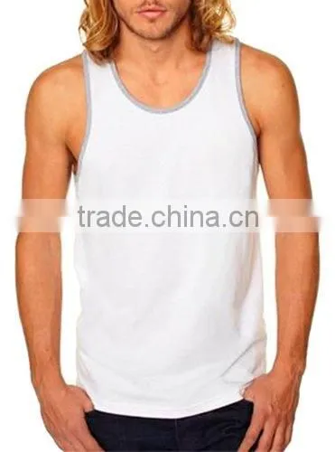 wholesale cotton custom mens tank top stringer tank top gym tank top