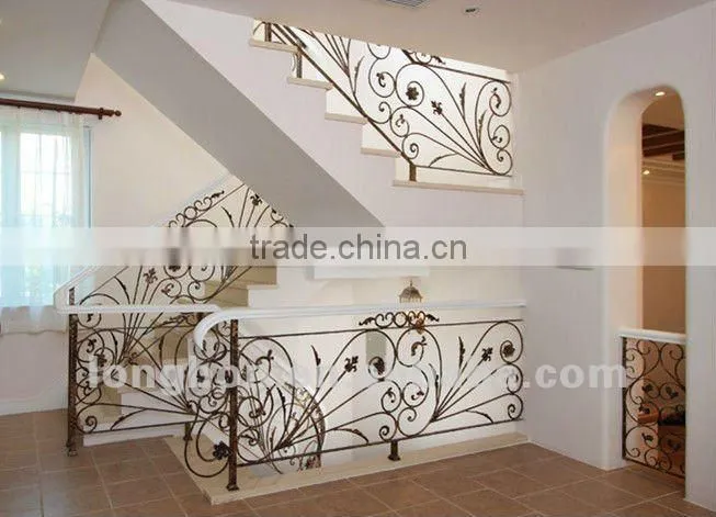 Top-selling modern wrought iron handrails outdoor stair covering