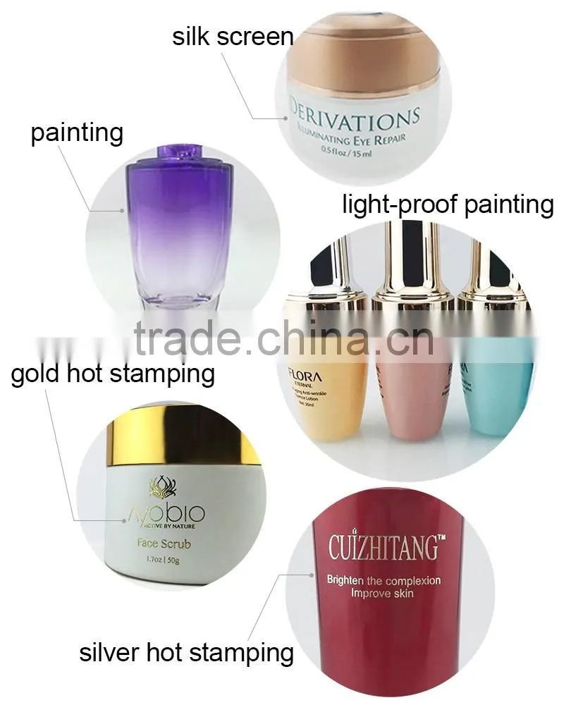 100g empty cosmetic glass jar glass bottle with aluminum cap