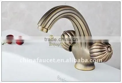 Dual Handle Bathroom Tap,Bath Tap,Bathroom Mixer Antique Bronze QH1797