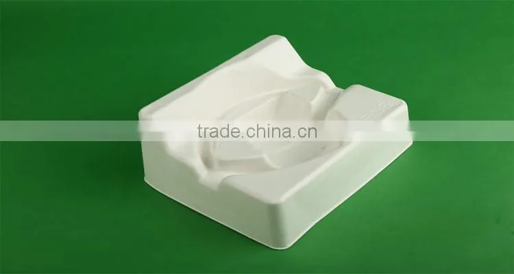 New 100% Biodegradable Black Color Earphone/Headset Storage Tray Molded Paper Pulp Paper Packing