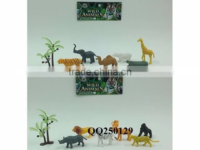 12pcs animal set toy,plastic funny animals toy set
