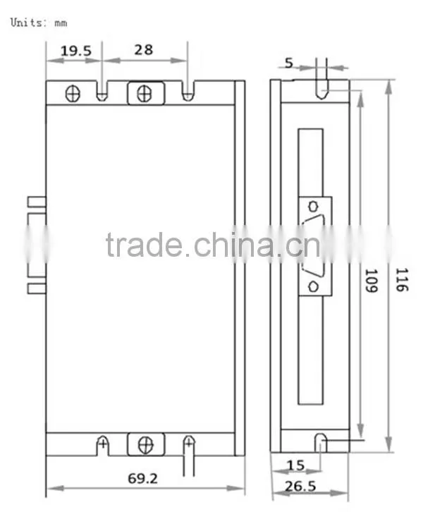 Leadshine matching 57mm nema23 motor driver HBS507 3-phase stepper motor driver
