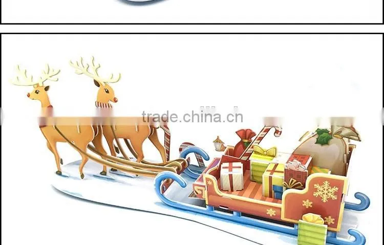 Customized wood/ paper LED Kit 3D Puzzle