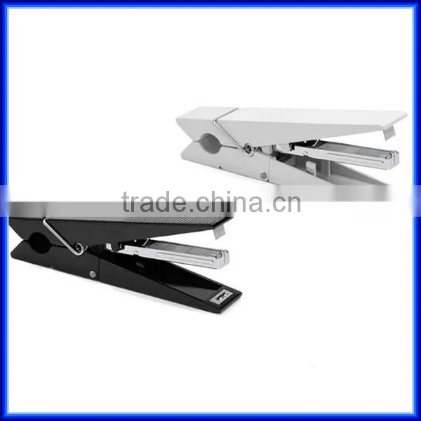 Noble black multifunctional mini office plastic clip stapler/student book binding stapler