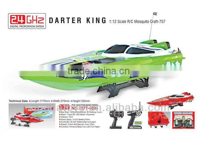 757-6059 NEW 2.4G 1:16 Electric High Speed Racing RC Boat