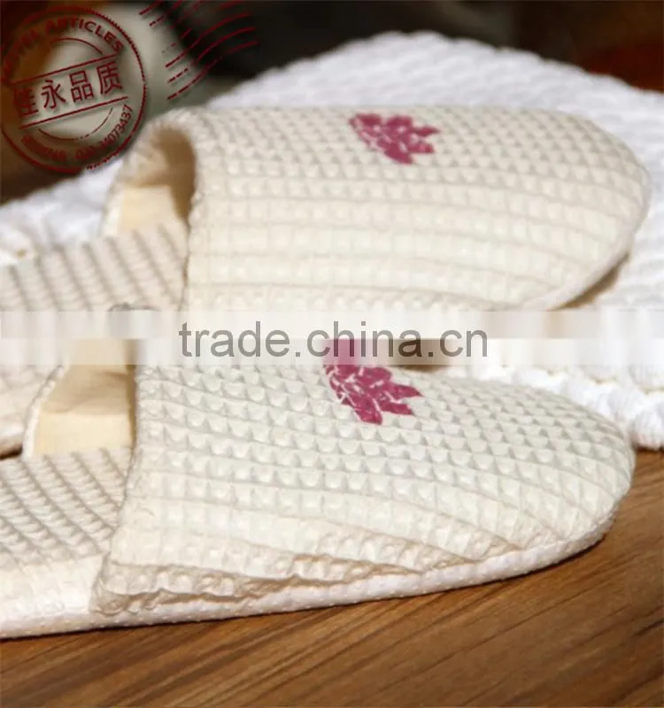 luxury closed toe hotel slippers
