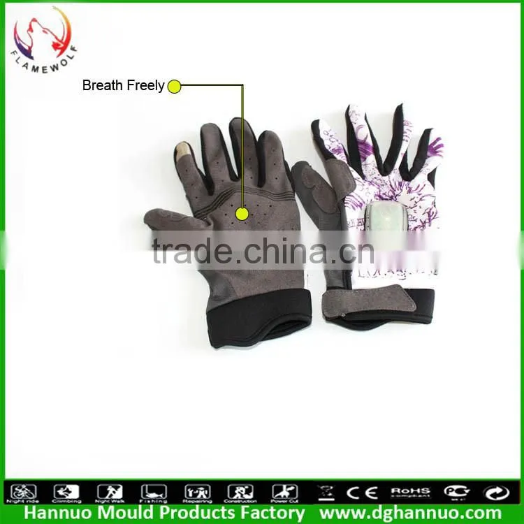 Factory Logo are supported bicycle gloves with lights