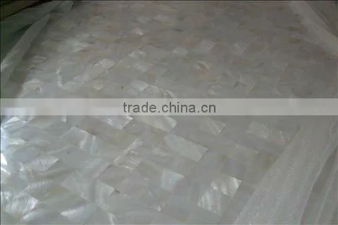 White freshwater mother of pearl mosaic tiles for interior wall
