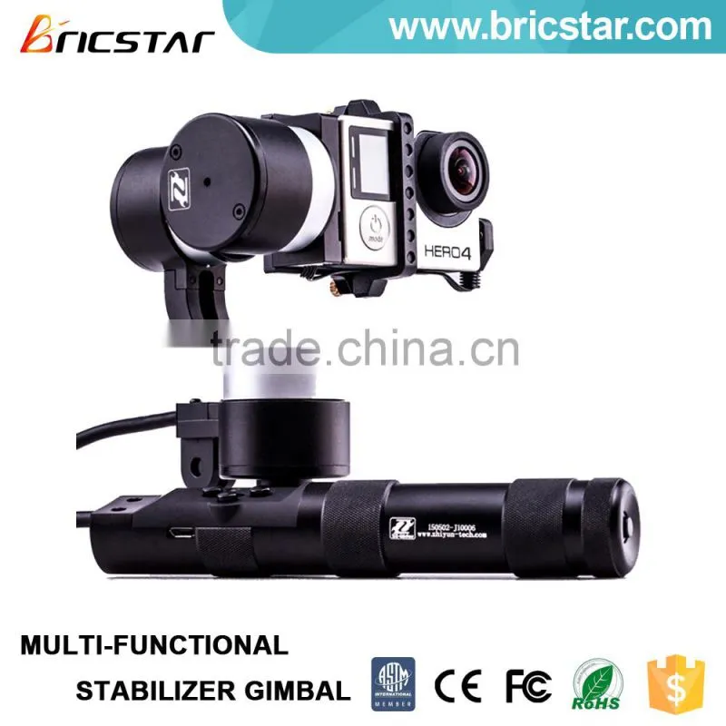 Three modes handheld gimbal stabilizer for go pro.