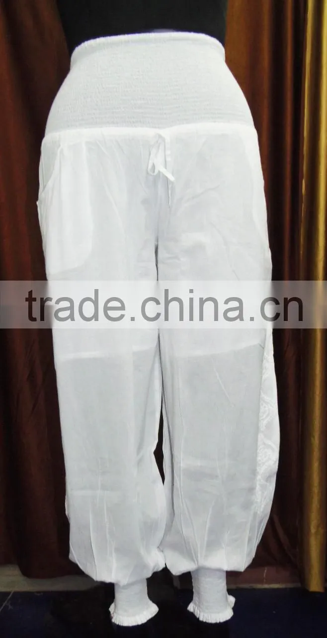 Beautiful Indian Alladin Style Trouser / White Afgani Trouser for Women